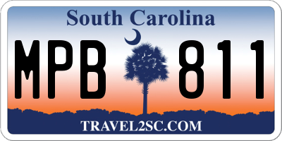 SC license plate MPB811