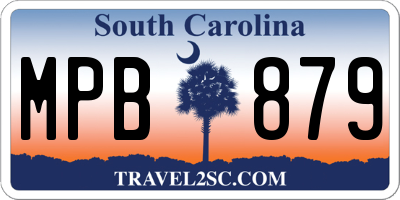 SC license plate MPB879