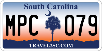 SC license plate MPC079