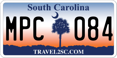 SC license plate MPC084