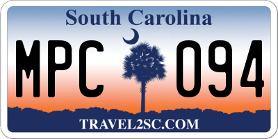SC license plate MPC094
