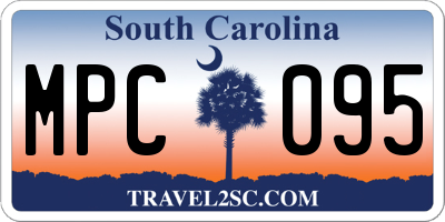 SC license plate MPC095