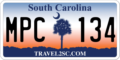 SC license plate MPC134