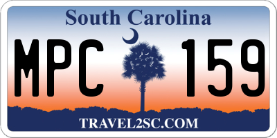 SC license plate MPC159