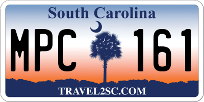 SC license plate MPC161