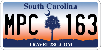SC license plate MPC163