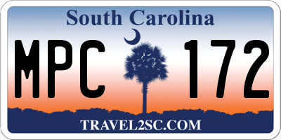 SC license plate MPC172
