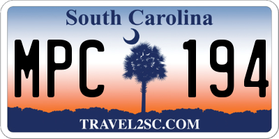 SC license plate MPC194