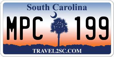 SC license plate MPC199