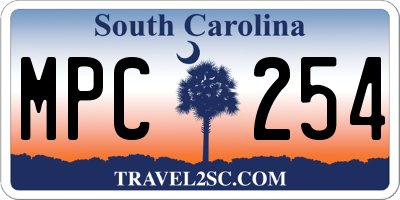 SC license plate MPC254