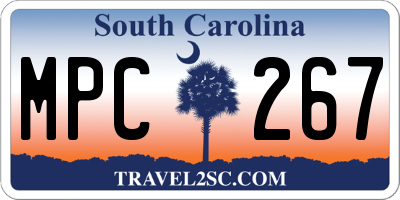 SC license plate MPC267