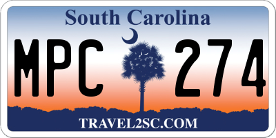 SC license plate MPC274