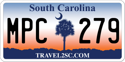 SC license plate MPC279