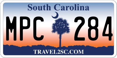 SC license plate MPC284