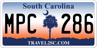 SC license plate MPC286