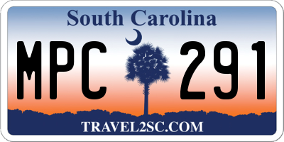 SC license plate MPC291