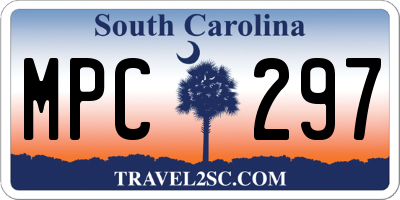 SC license plate MPC297