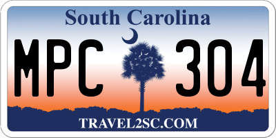 SC license plate MPC304