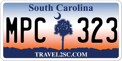 SC license plate MPC323