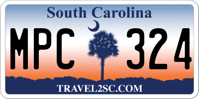SC license plate MPC324