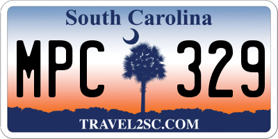 SC license plate MPC329