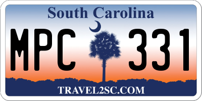 SC license plate MPC331