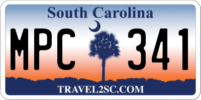 SC license plate MPC341