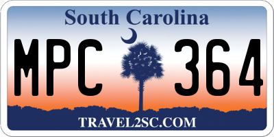 SC license plate MPC364