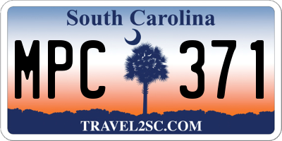 SC license plate MPC371