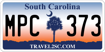 SC license plate MPC373