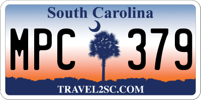 SC license plate MPC379