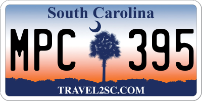 SC license plate MPC395
