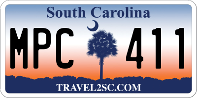 SC license plate MPC411