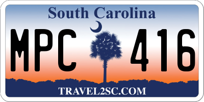 SC license plate MPC416