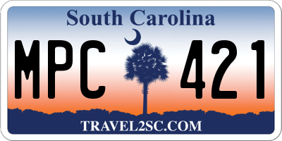SC license plate MPC421