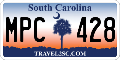 SC license plate MPC428