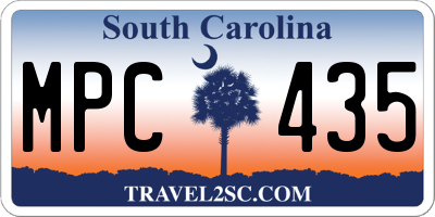 SC license plate MPC435