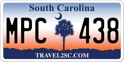 SC license plate MPC438