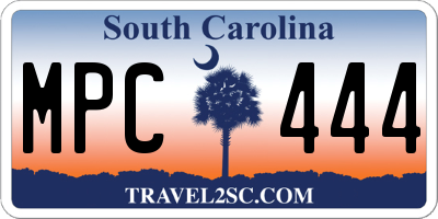 SC license plate MPC444