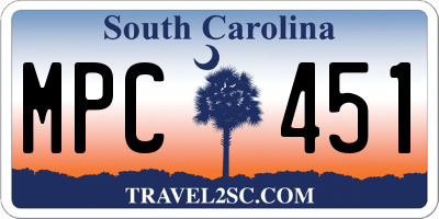 SC license plate MPC451