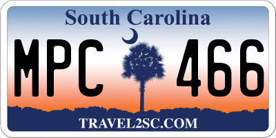 SC license plate MPC466