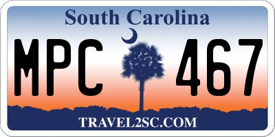 SC license plate MPC467