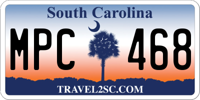 SC license plate MPC468