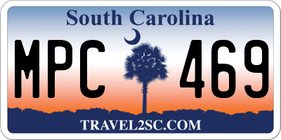 SC license plate MPC469