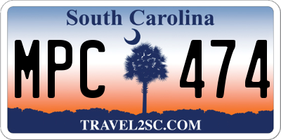 SC license plate MPC474