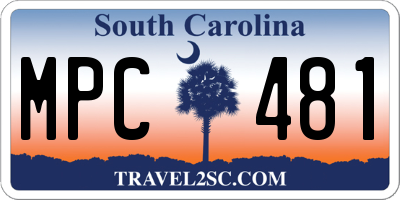 SC license plate MPC481