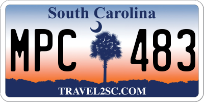 SC license plate MPC483