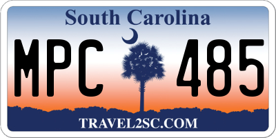 SC license plate MPC485