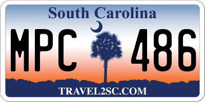 SC license plate MPC486