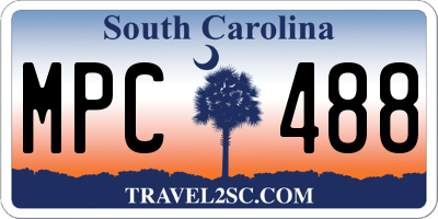 SC license plate MPC488